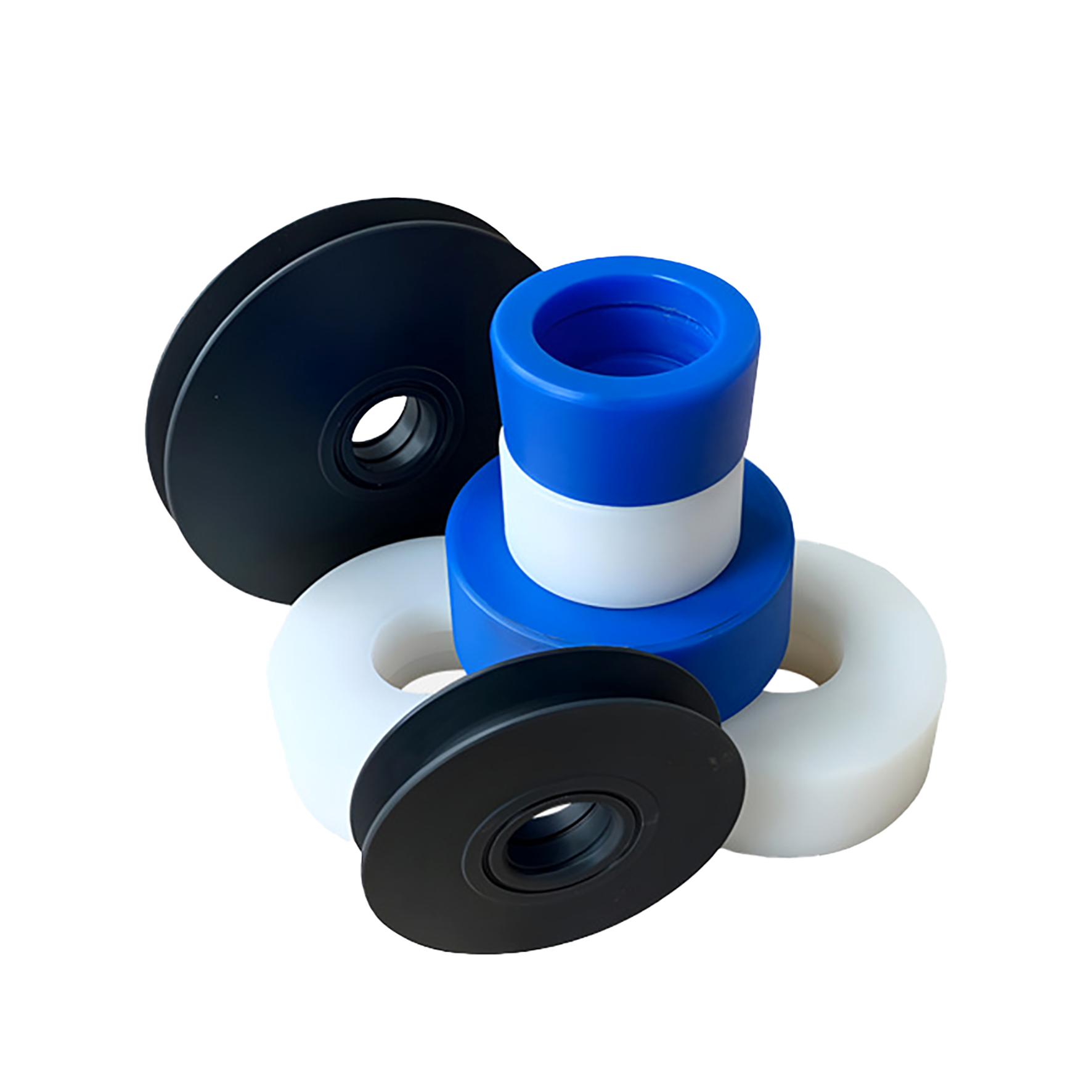 Oem/odm Plastic Bushing Round Spacer / Nylon Bushing Sleeve With Flange