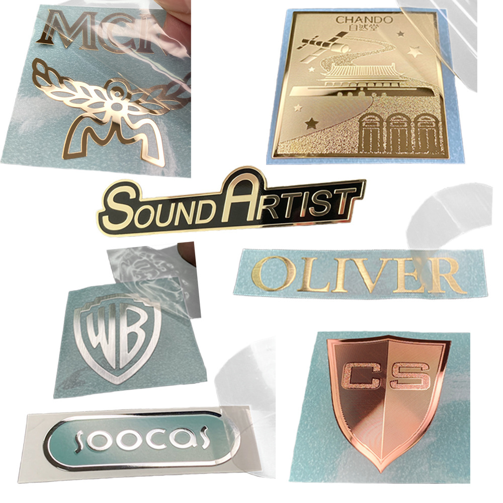 3D metal identification rose gold label packaging brand home appliances furniture label stickers mass customization