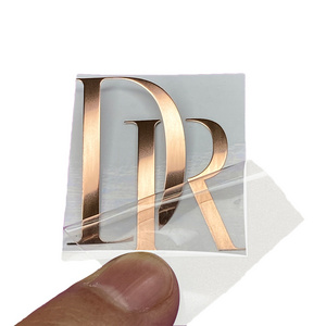 3D metal identification rose gold label packaging brand home appliances furniture label stickers mass customization