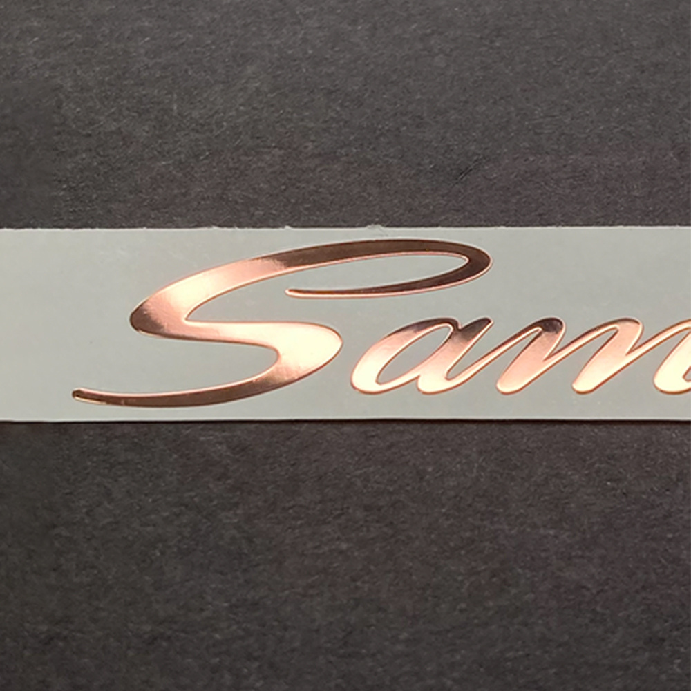 3D metal identification rose gold label packaging brand home appliances furniture label stickers mass customization