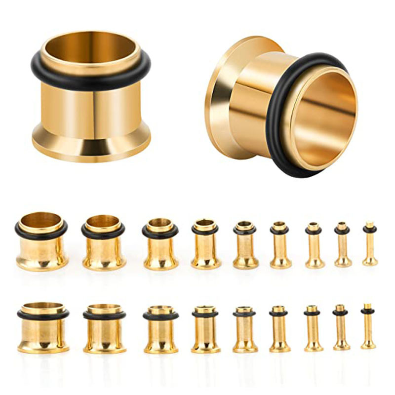 316L Stainless Steel Ear Stretcher Piercing Jewelry with Trendy Single Flared Skin Eyelet Wholesale