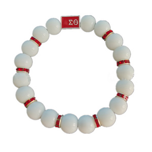 Delta Sigma Theta Charm beads Bracelet for DST  Sorority Jewelry Bracelet