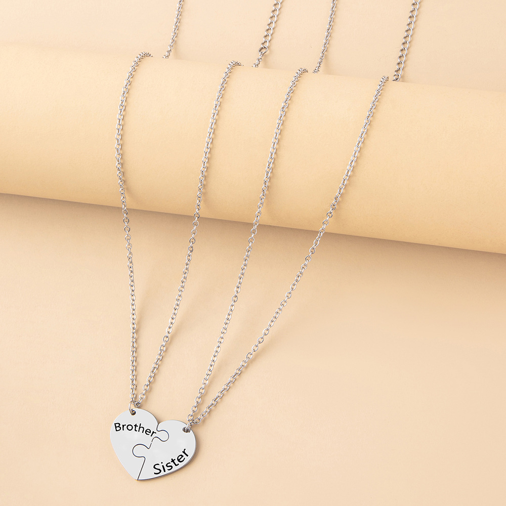 Bff Necklace Magnetic Best Friends Necklaces Stainless Steel Necklace Bijoux Acier Inoxydable Brother And Sisters Gift