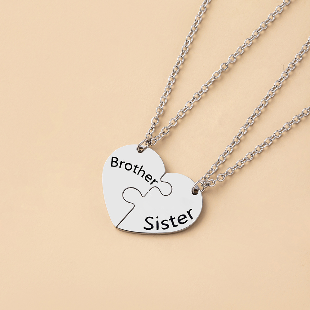 Bff Necklace Magnetic Best Friends Necklaces Stainless Steel Necklace Bijoux Acier Inoxydable Brother And Sisters Gift