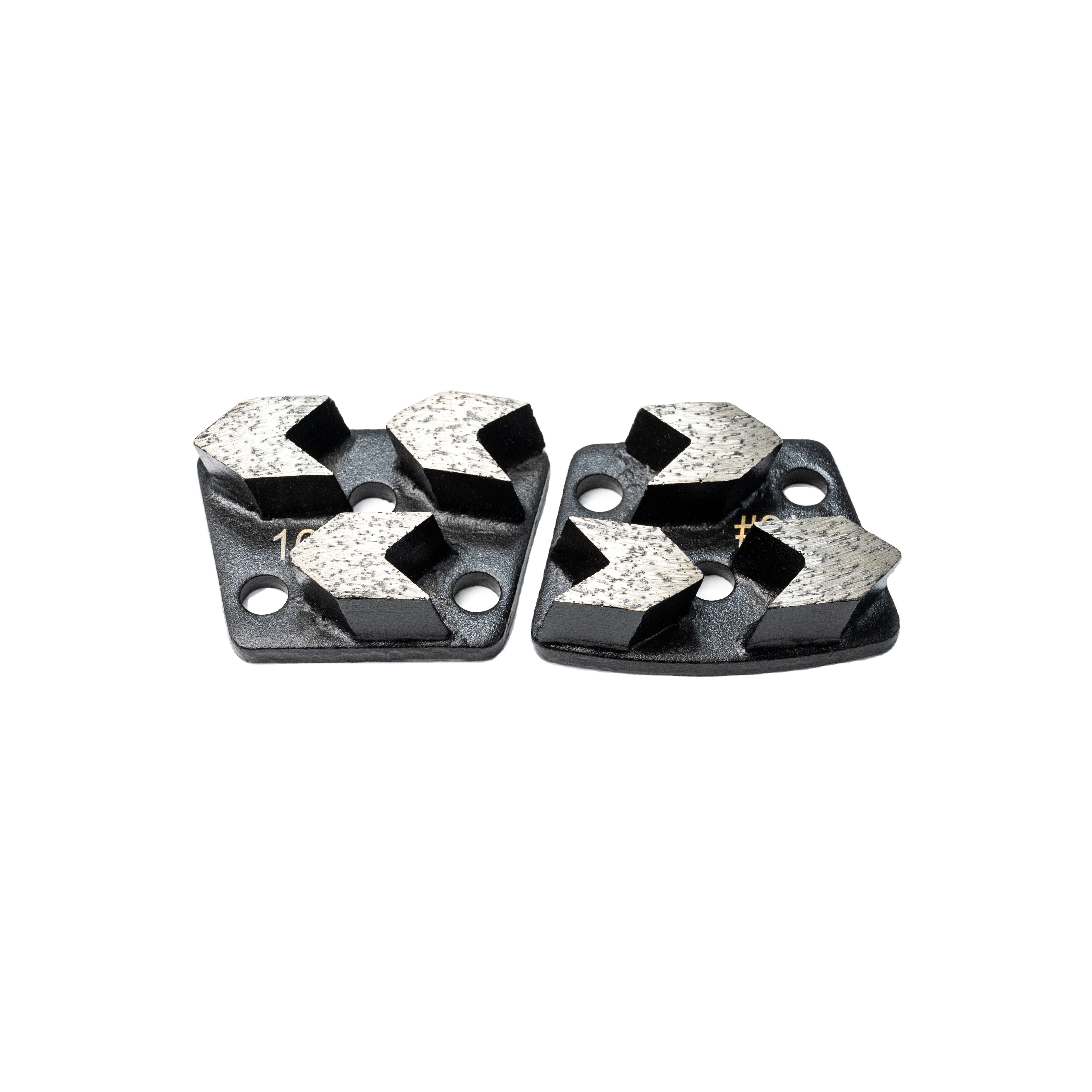 Custom 3 segment top grade trapezoid grinding plate diamond grind tool arrow floor concrete grinding shoes