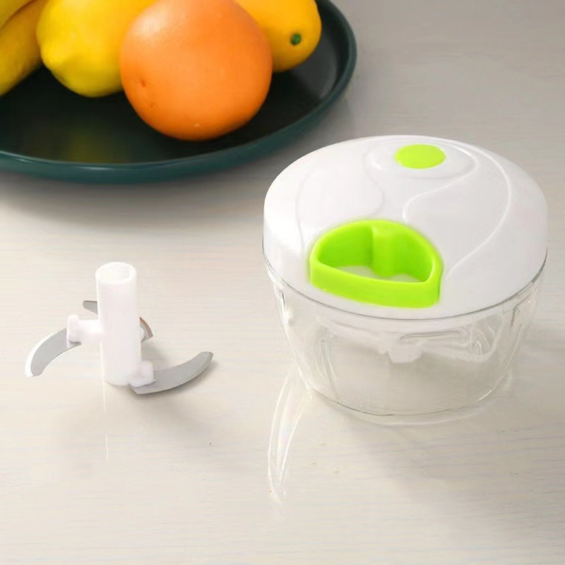 Portable Hand Pull String Garlic Mincer Manual Food Processor Vegetable Chopper for Veggies Ginger Fruits Nuts Herbs