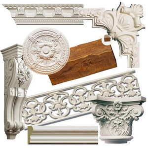 Wholesale Pu Ornamental Onlays Roman Columns Foam Cornice Faux Beam Plain  Crown Ceiling Medallions Mouldings