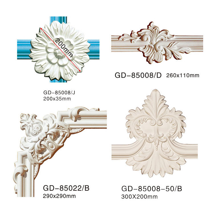 Wholesale Pu Ornamental Onlays Roman Columns Foam Cornice Faux Beam Plain  Crown Ceiling Medallions Mouldings