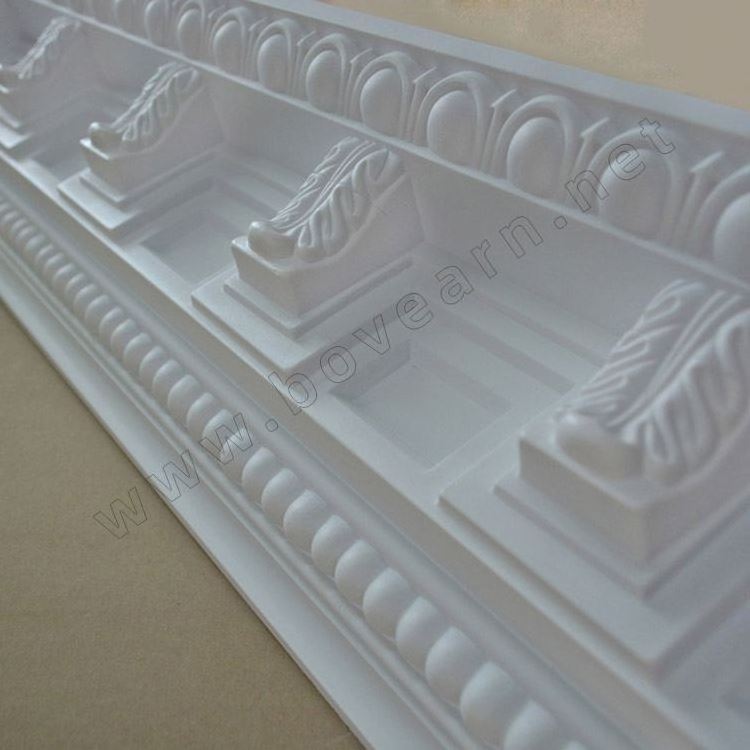 7.5 inch American Style PU Carved decorative crown interior wall molding