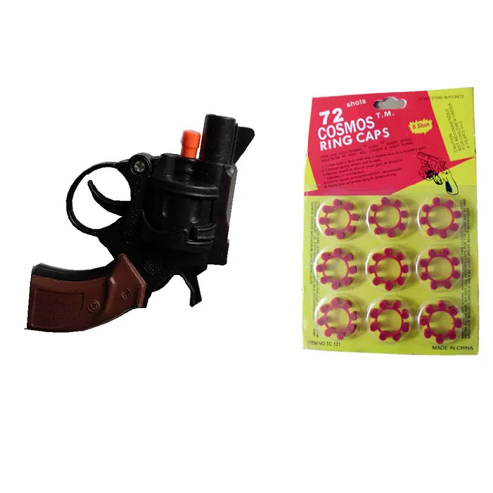 Safety Novelty Fireworks Toy Ring Plastic Gun 121 8 Shot Gun