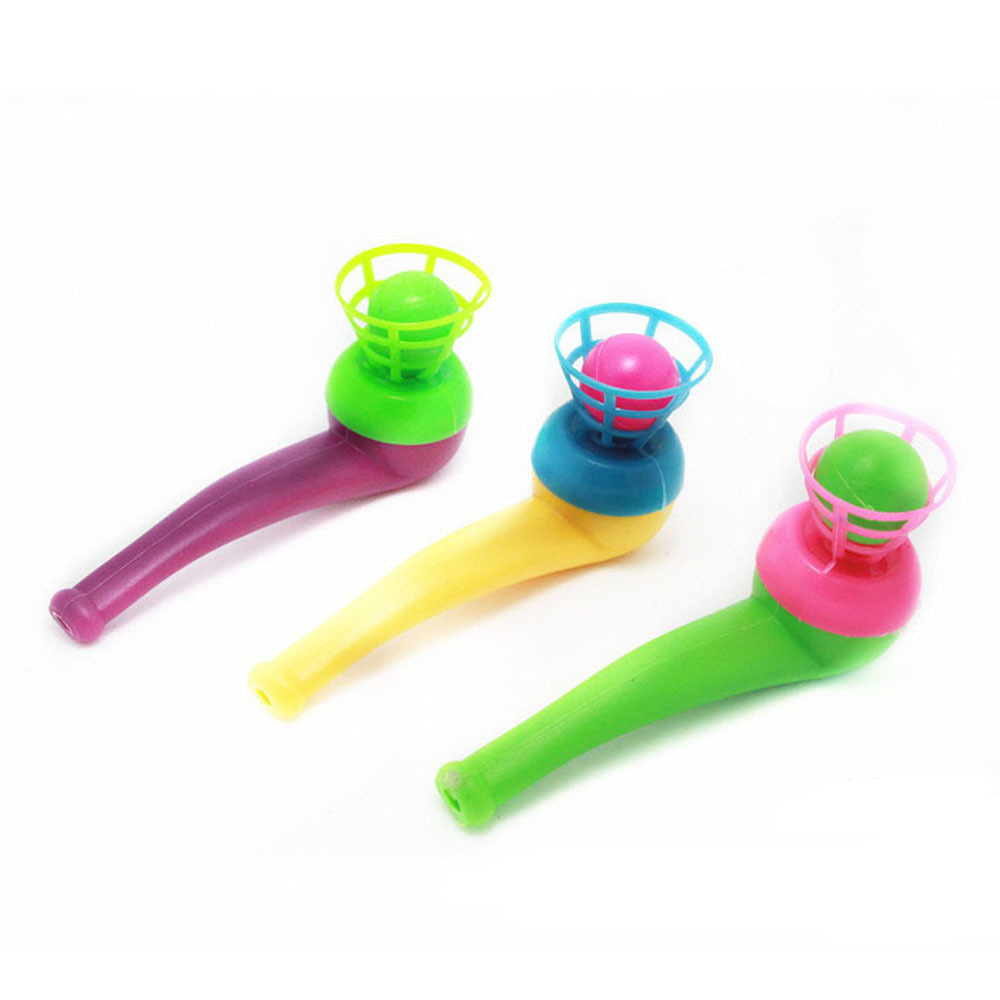 Classic Children's Nostalgic Toys Childhood Street Stall Plastic Blowing Ball Pipe Suspended Ball