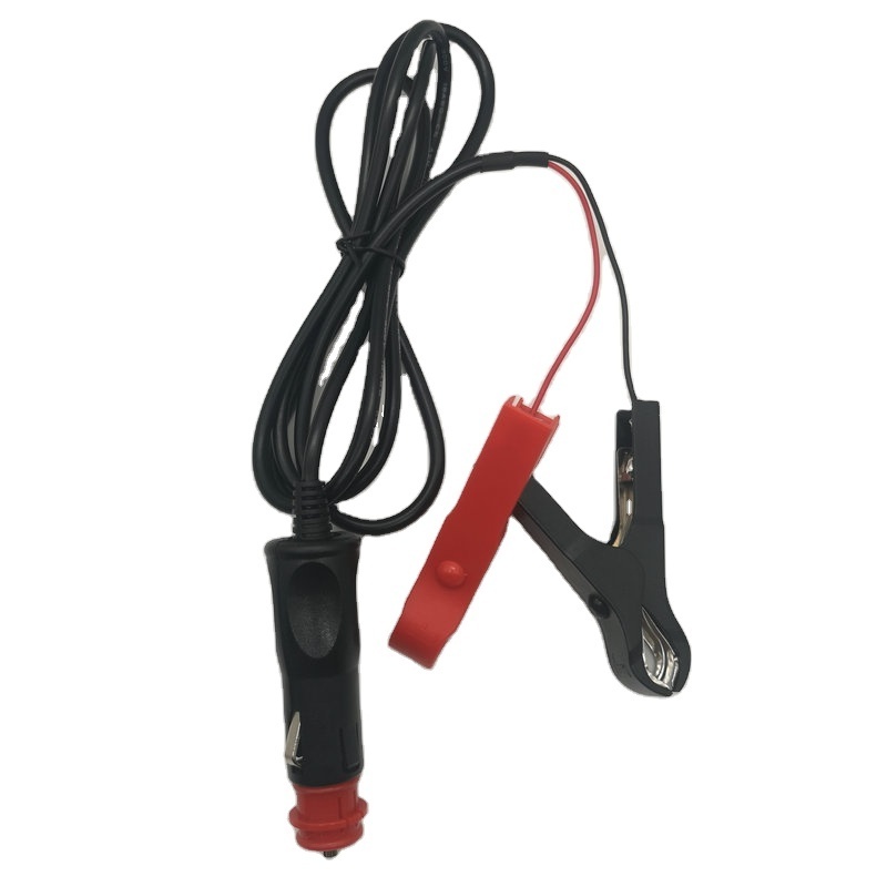 Car cigarette lighter car connection cable battery clip to cigarette lighter cable connector connector with wire crocodile clip