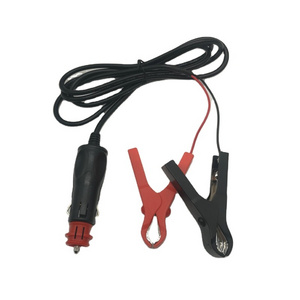 Car cigarette lighter car connection cable battery clip to cigarette lighter cable connector connector with wire crocodile clip