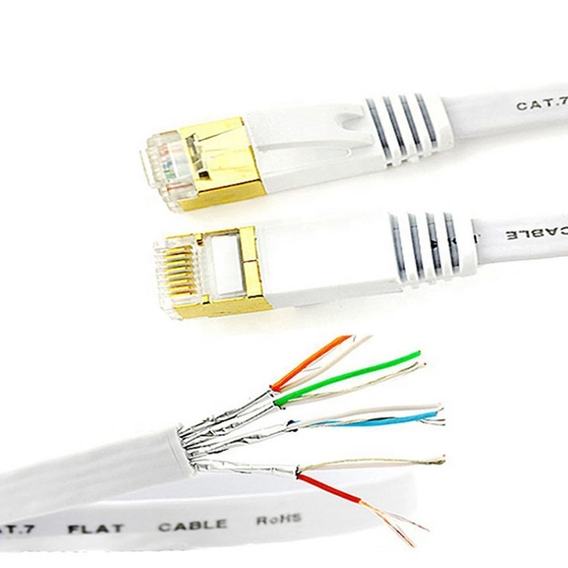 Cat6 Cat7 Custom Industrial Shielded 8p8c Magjack Flat Ethernet RJ45 Male Connector