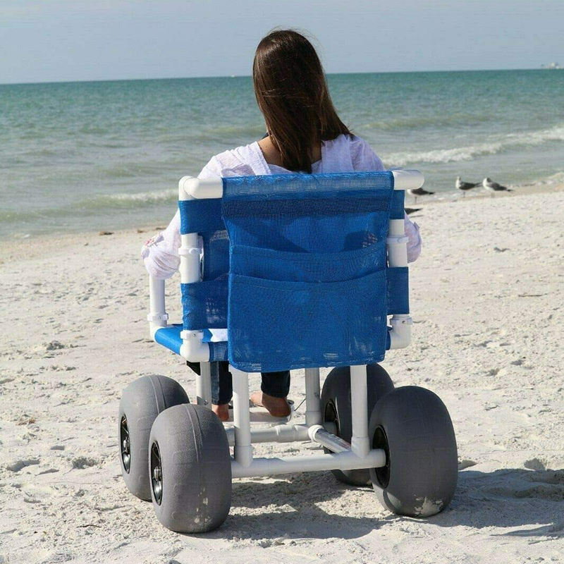 Hot Selling Portable Travel  Multifunctional Beach Wheelchair Balloon Tire