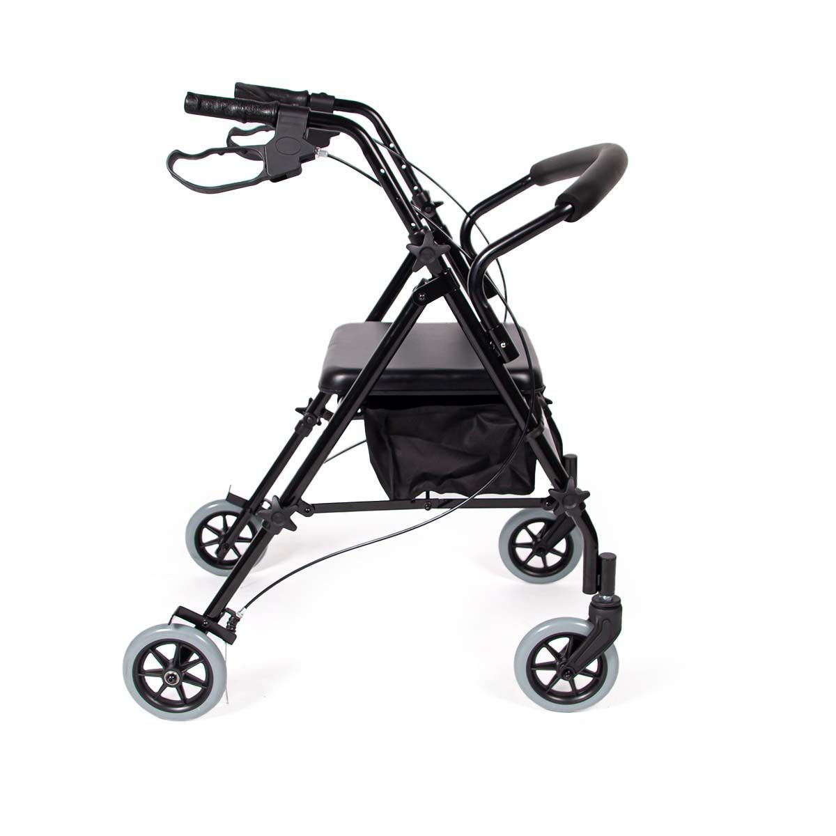 Hot Product Aluminum Adult Elderly 4 wheels walker rollator with shopping bag light weight Rollator Walker