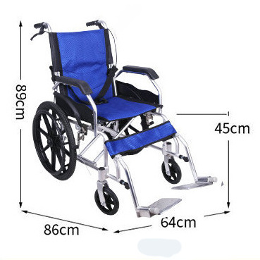 Antirust Aluminum Multifunctional Folding Backrest Manual Wheelchair with Swing Away Footrests