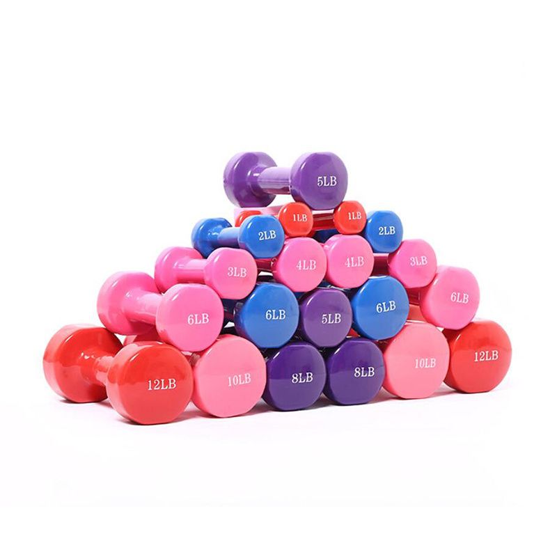 Body Sculpting Colorful  Coated Women Seniors Teens Youth Neoprene Dumbbell Weights 1 2 3 4 5 6 7 8 9 10 11 12 15 LB