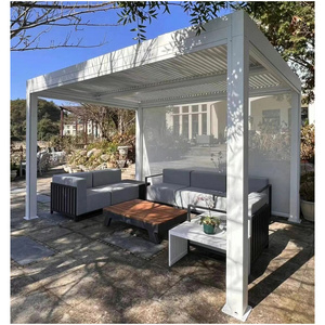 Pavilion 3x3 3x4 3x5 Aluminium Pergola Bioclimat Gazebos Pergola Bioclimatique Aluminium Outdoor Gazebo