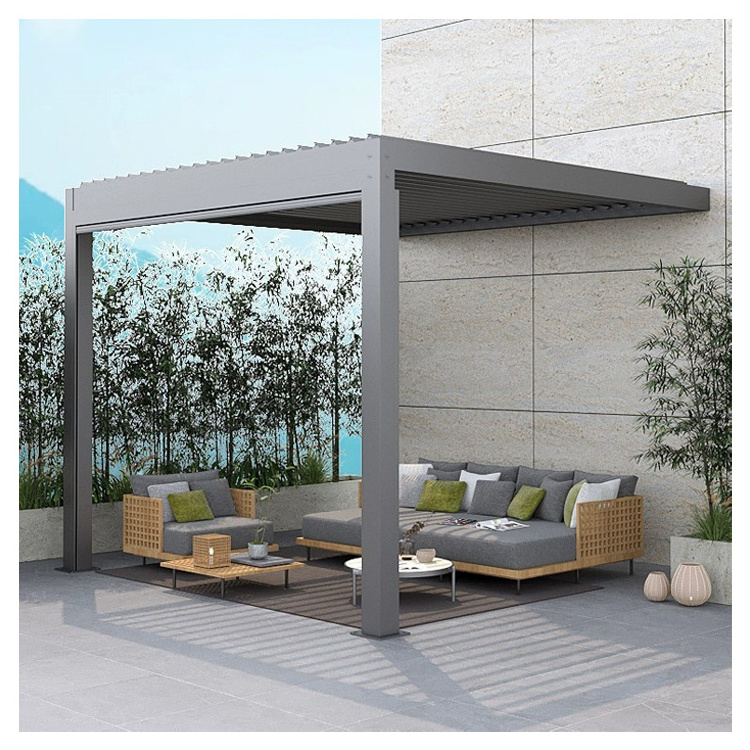 Pergola aluminium outdoor gazebo canopy garden retractable awning wall mounted pergola aluminum