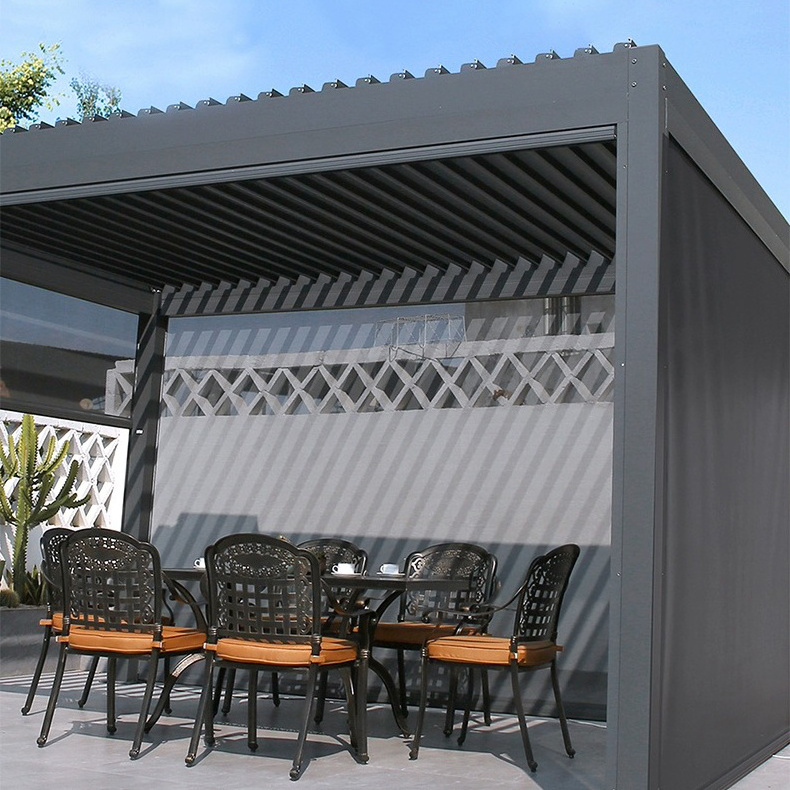 Pergola aluminium outdoor gazebo canopy garden retractable awning wall mounted pergola aluminum