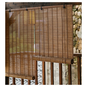 Natural bamboo rolled blind window shade outdoor indoor bamboo curtain