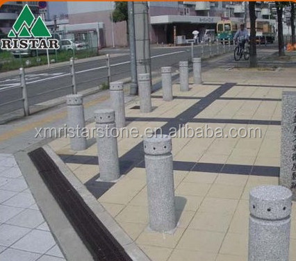 Square granite parking stone bollard stone pillar DIS-P027