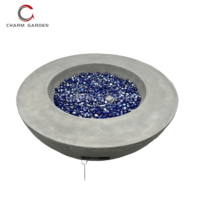 Wholesale D42 inch fire pit bowl  with glass win guard