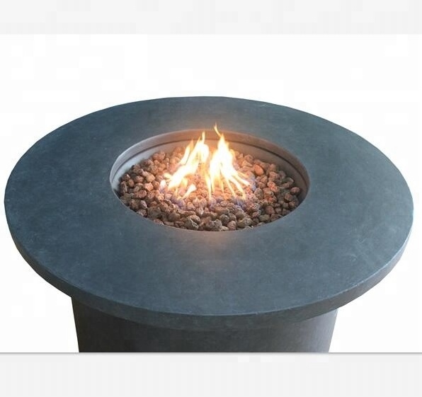 Round outdoor gas fire pits table top in patios