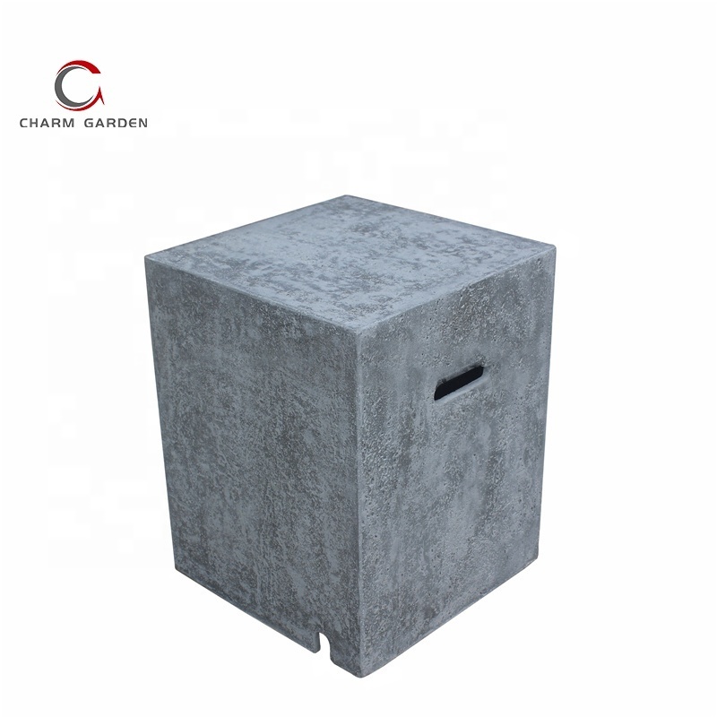 Fiberglass Reinforced Concrete Square Fire Pit Gas Tank Cover