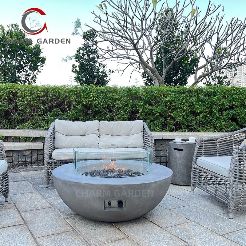 CE Certificated 42 inch Round fire pit with 304 Stainless Steel Gas Burner