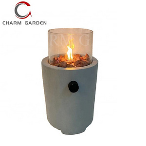 Tabletop heater Portable Round Shape Fire Pit Column for Indoor and Outdoor