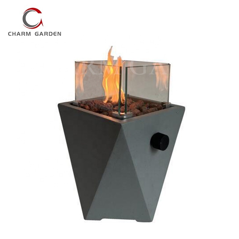 Tabletop heater Portable Round Shape Fire Pit Column for Indoor and Outdoor