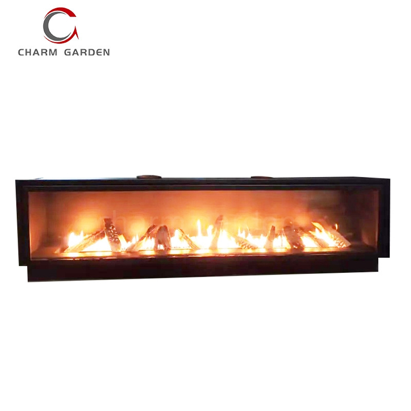 Real fire Interior fireplace used in bars, hotels, apartments, villas for indoor usage