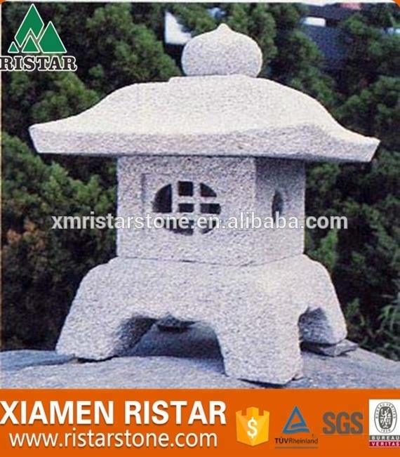 Japanese style garden outdoor granite stone lantern