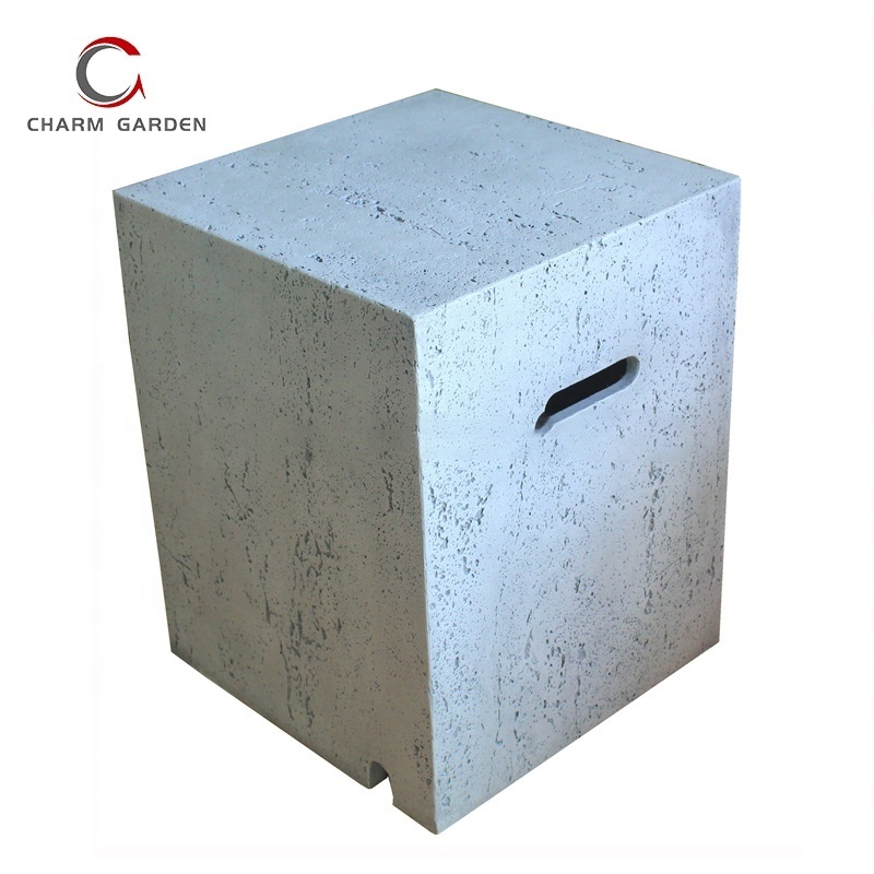 Fiberglass Reinforced Concrete Square Fire Pit Gas Tank Cover