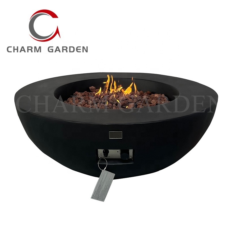 Modern white four seasons smokeless propane gas natural gas garden fire pit bowl