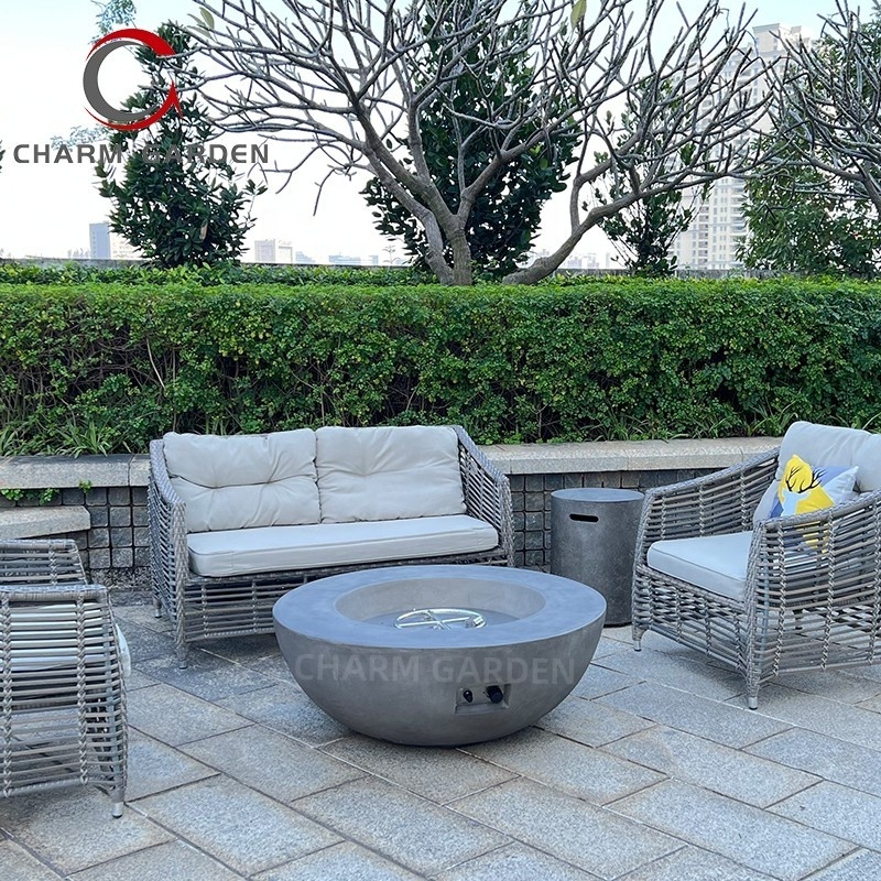 CE Certificated 42 inch Round fire pit with 304 Stainless Steel Gas Burner