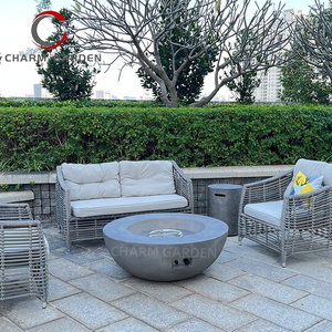 CE Certificated 42 inch Round fire pit with 304 Stainless Steel Gas Burner