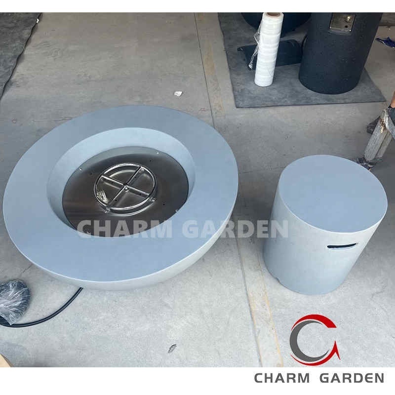 Wholesale D42 inch fire pit bowl  with glass win guard