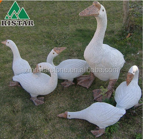 granite and marble stone animal carvings goose