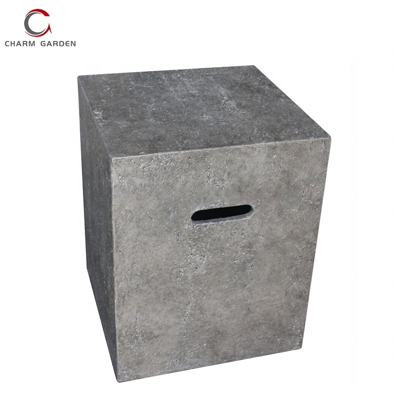 Fiberglass Reinforced Concrete Square Fire Pit Gas Tank Cover