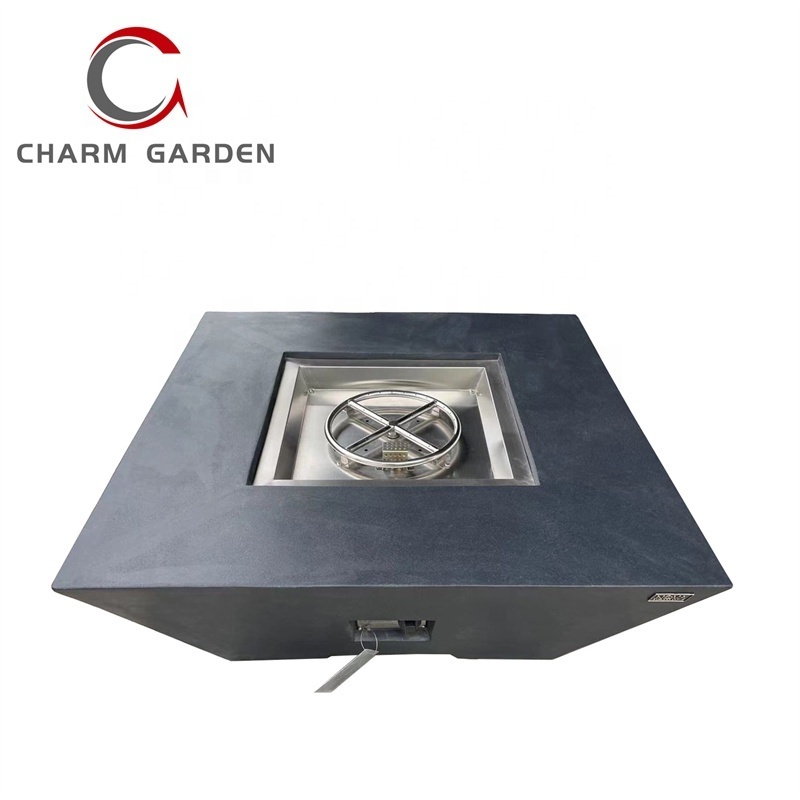 CE Certificate #304 Stainless steel round Ring Square pan fire pit burner system suitable for Natural gas or Liquid Propane