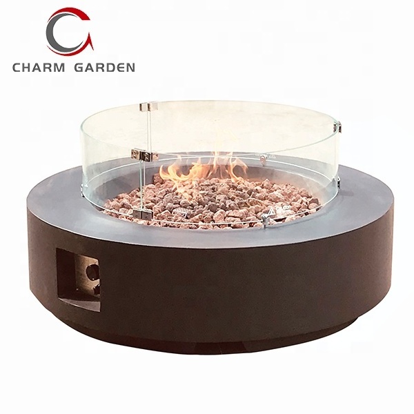 Outdoor Fire Pit Portable Fire Pit Bowl Clean Burning Personal round Concrete Fireplace