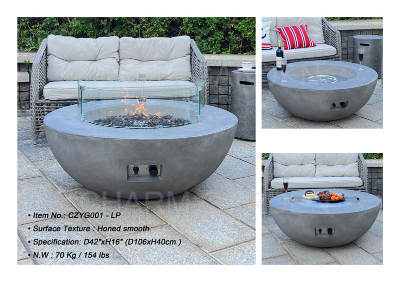 Modern Outdoor Decoration Round Fire Pit Bowl Smokeless Firepit