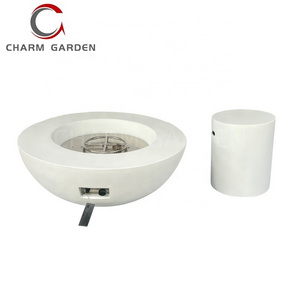 Modern white four seasons smokeless propane gas natural gas garden fire pit bowl