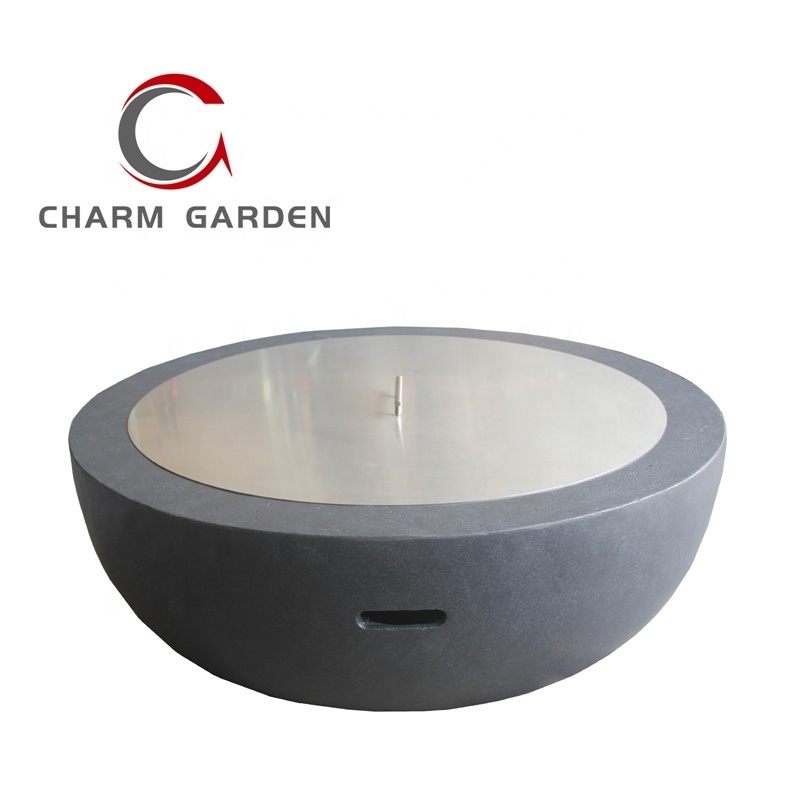 Charm Garden Tabletop Sphere Portable Fire Pit Bowl for Indoor and Outdoor