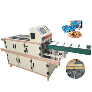 Adjustable Automatic Butter cookie Carton Box Gluing Machine Biscuit Small Paper box Packing Machine glue stick machine