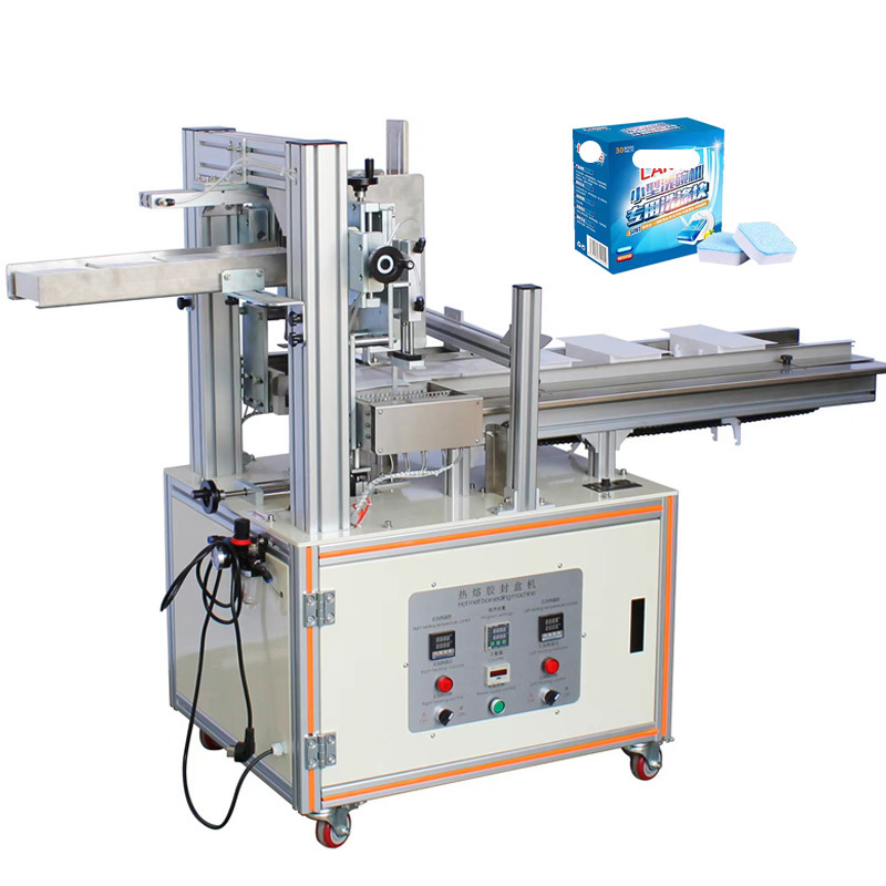 Automatic Fibre Abrasive Scouring Pad Hot Melt Glue Sealing Machine Paper Box Packing Cartoning Machine for Beverage & Chemical