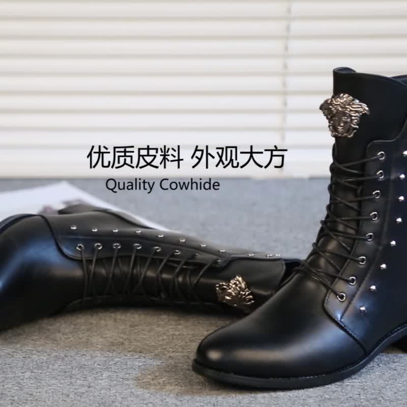 High-end men's shoes wholesale custom single boots Korean trend pointed boots spring and autumn England handsome Martin boots